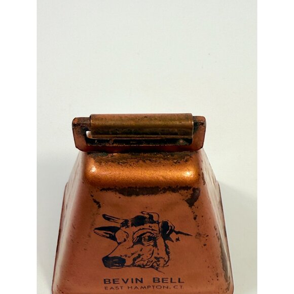 Cowbell Bevin Bell Copper Cowbell With Handle East Hampton CT | Vintage cow bell - Picture 5 of 14